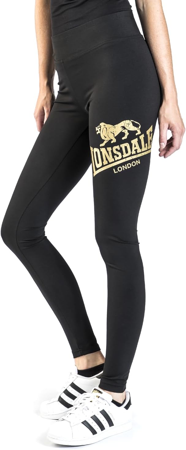 Lonsdale Damen Aglish Leggings XXL Slim Schwarz, XXL Slim Schwarz