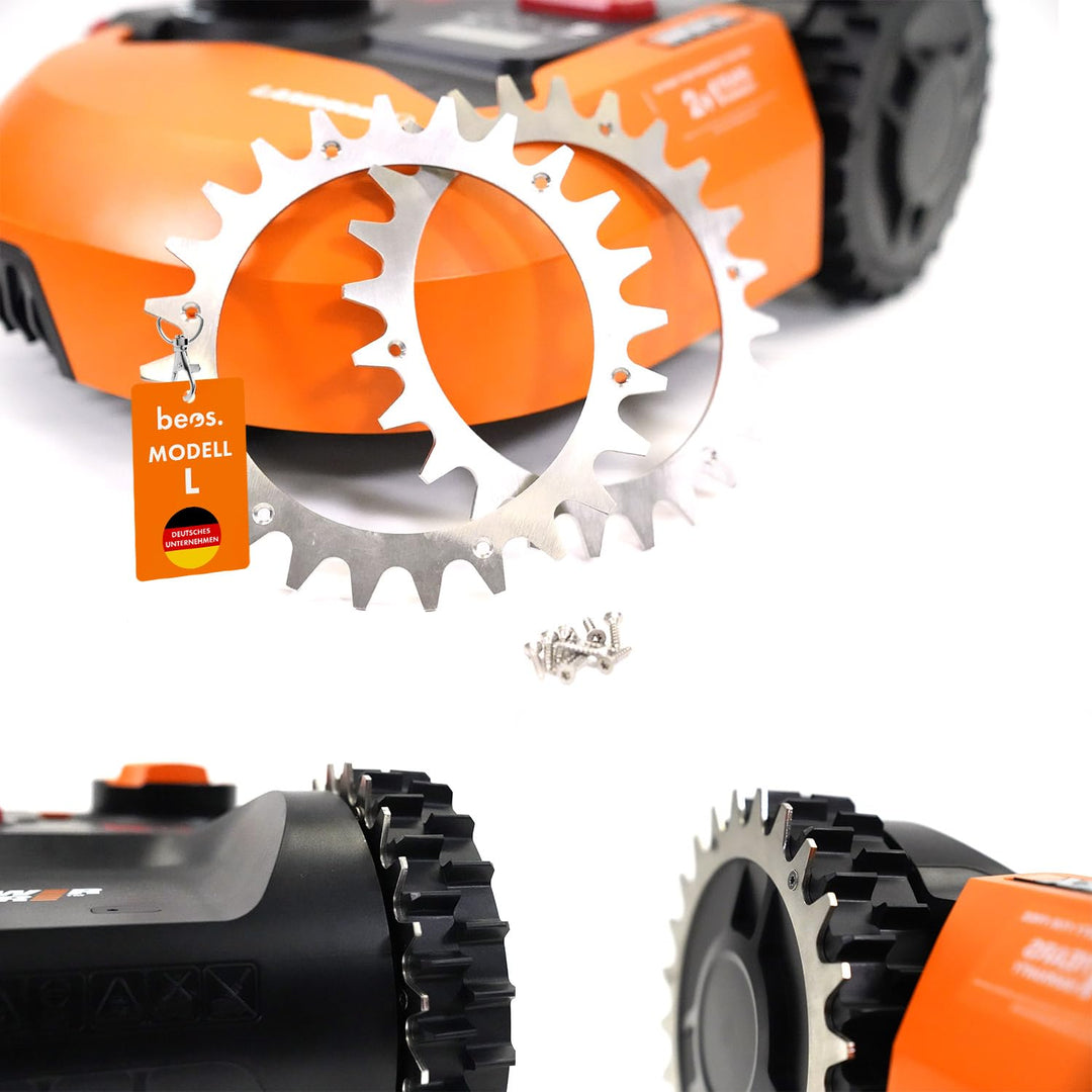 BEOS® PREMIUM EDELSTAHL Spikes für Modell Worx L -Poliert -Gesenkte Schraubenlöcher-Entgratet- 12x E