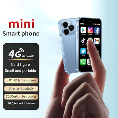 Hipipooo Mini-Smartphone, entsperrt, 4G-Handy, 3,0 Zoll, Dual-SIM, 2000 mAh Akku, 2 MP + 5 MP Kamera