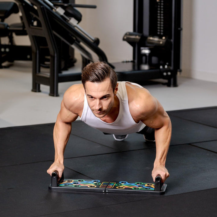 Gymtek Faltbare Liegestütze Brett - Push Up Board mit Liegestützgriffe für Ganzkörper-Training & Eff