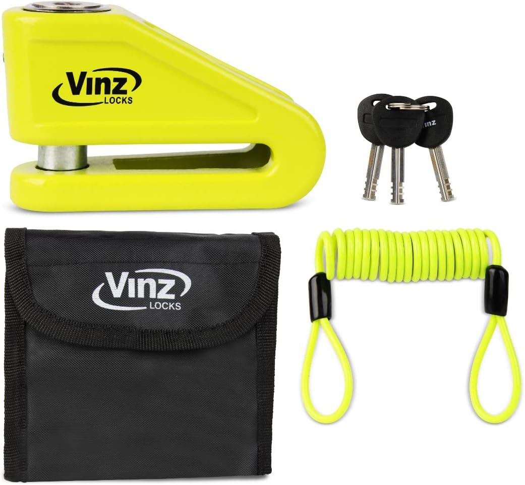 VINZ Baretti Bremsscheibenschloss ART4 | Schloss für Motorrad Roller Moped Scooter für Bremsscheiben