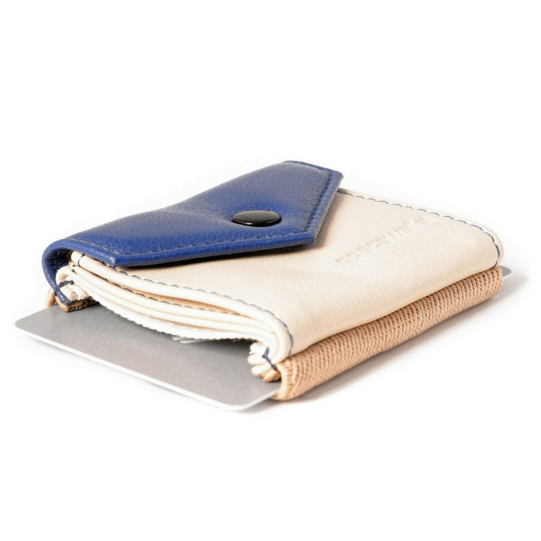 Space Products ® Mini Geldbörse zweifarbig I Sehr kleines Echtleder Wallet/Portemonnaie mit Münzfach