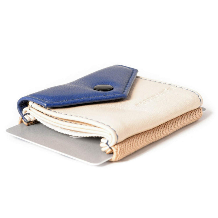 Space Products ® Mini Geldbörse zweifarbig I Sehr kleines Echtleder Wallet/Portemonnaie mit Münzfach