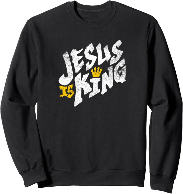 Jesus ist König - Vintage Neuheit Sweatshirt