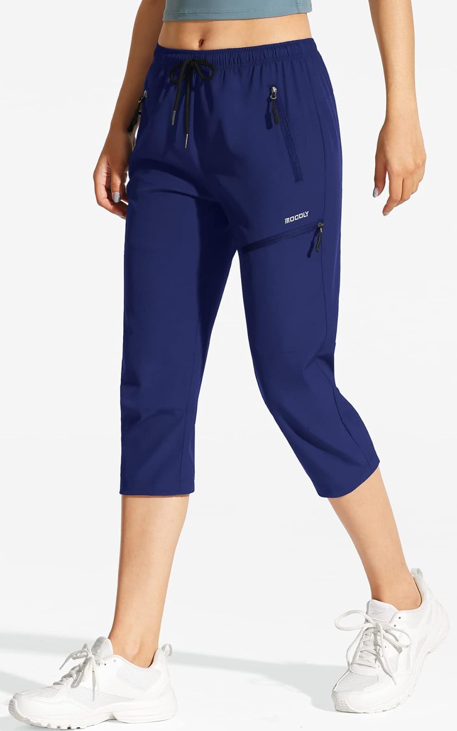 MOCOLY Damen Wanderhose Cargohose Wasserdicht Elastische Outdoorhose Cargo Jogginghose Trekkinghose