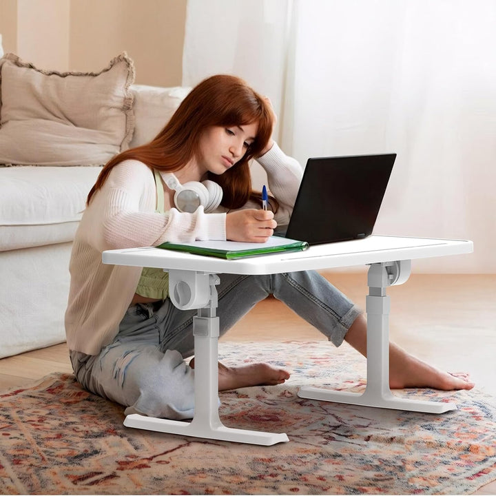Huracan Laptoptisch Klappbarer, Laptop Betttisch, Tragbares Lapdesk mit 5-Höhenverstellbar und Winke
