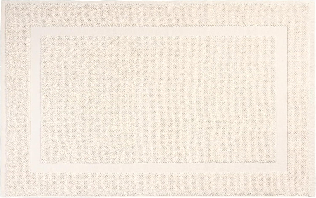 herzbach home Badvorleger 100% Baumwolle | Duschvorleger | 1.000 g/m² | Saugfähig | Waschbar (Creme,