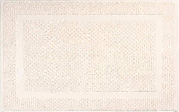 herzbach home Badvorleger 100% Baumwolle | Duschvorleger | 1.000 g/m² | Saugfähig | Waschbar (Creme,