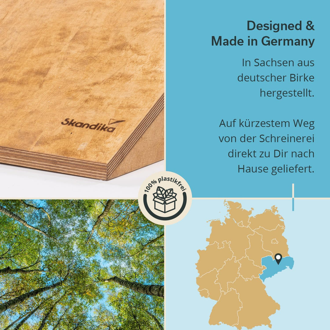Skandika Wadendehner Vira | Wadentrainer aus Holz, Made in Germany, verstellbar mit 3 Stufen, belast