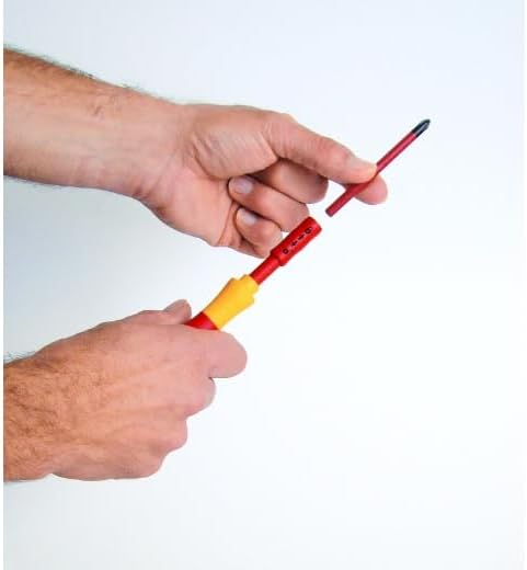 Wiha Schraubendreher mit Bithalter SoftFinish® electric slimVario für slimBits (34577) 6 mm x 50 mm