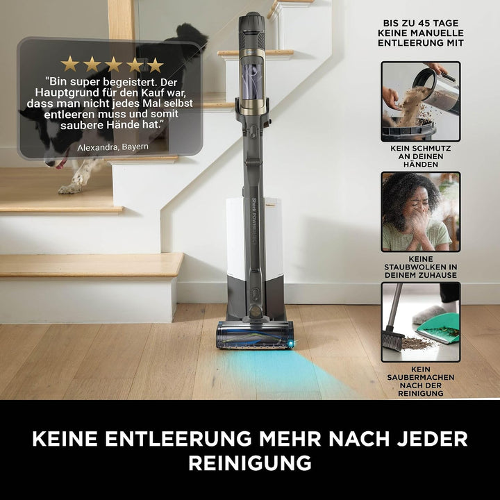 Shark PowerDetect Clean &amp; Empty Akku-Staubsauger, DuoClean Detect, Reverse Clean, 2L-Selbstentleerst