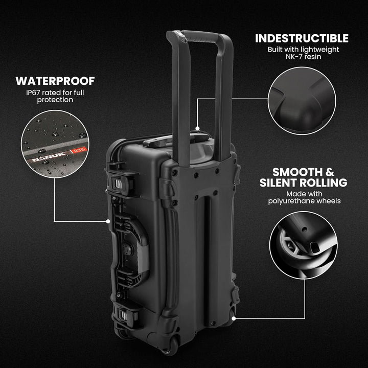 NANUK 935 Pro Foto mit N-Cubik - Wasserdichter Reisekamera-Hartschalenkoffer mit 13S & 13M N-Cubik E