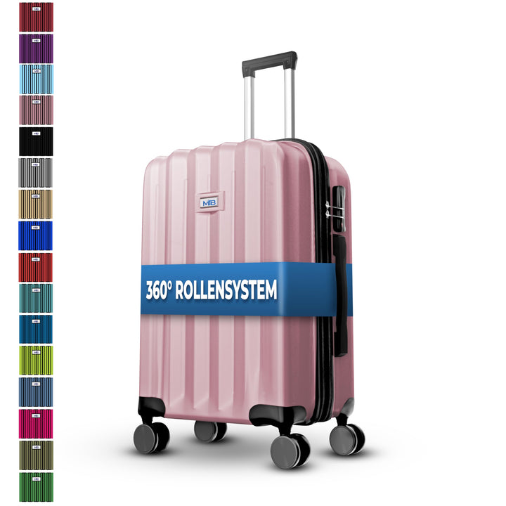 MY TRAVEL BAG Hartschalen-Koffer Trolley ABS Reisekoffer 4 Zwillingsrollen (Handgepäck-Mittel-Gross-