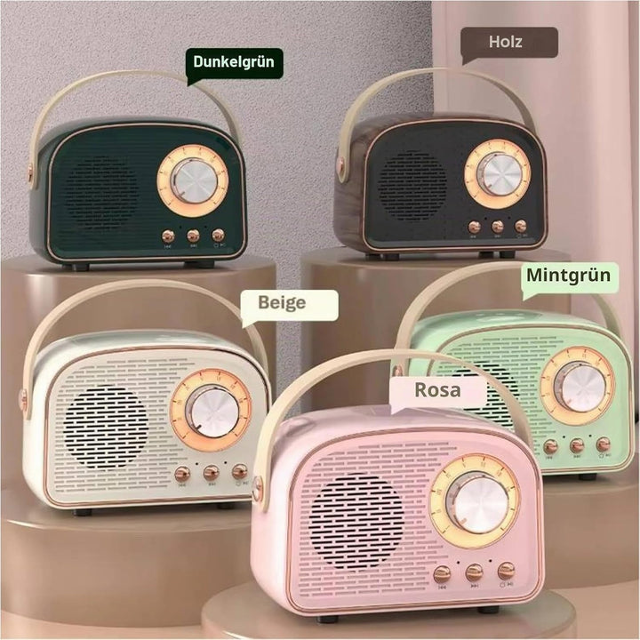 Garsent Retro BT -Lautsprecher, Kleiner Handheld Tragbares Vintage -Dekor für Home Outdoor DW21, 500