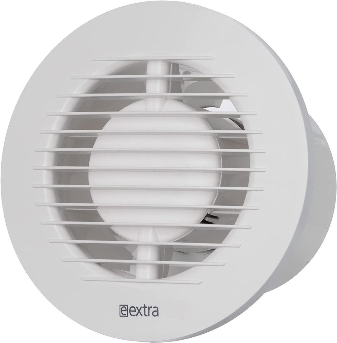 Ø 100mm Weiss Badlüfter mit Timer und Feuchtesensor - Ventilator mit Kugellager - Lüfter für Effizie