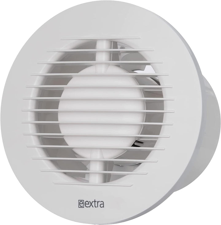 Ø 100mm Weiss Badlüfter mit Timer und Feuchtesensor - Ventilator mit Kugellager - Lüfter für Effizie