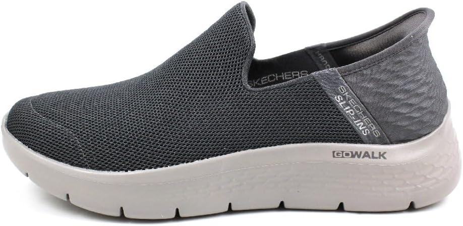 Skechers Herren Go Walk Flex Hausschuh 40 EU Dark Grey Textile, 40 EU Dark Grey Textile