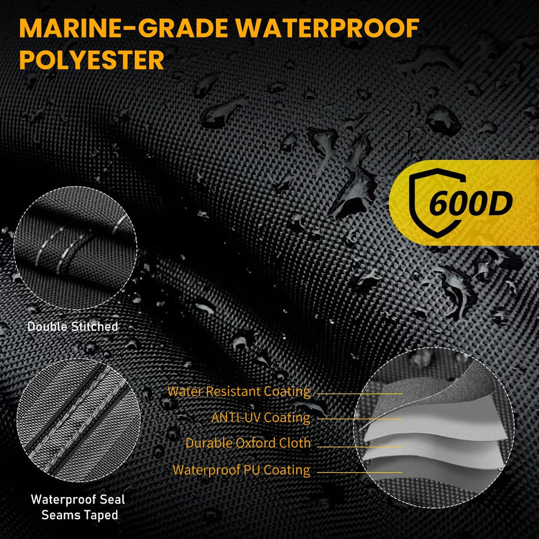 600D Elektromobil Abdeckhaube - Wasserdicht & UV-beständig, mit Wasserdichten Streifen, Luftentlüftu