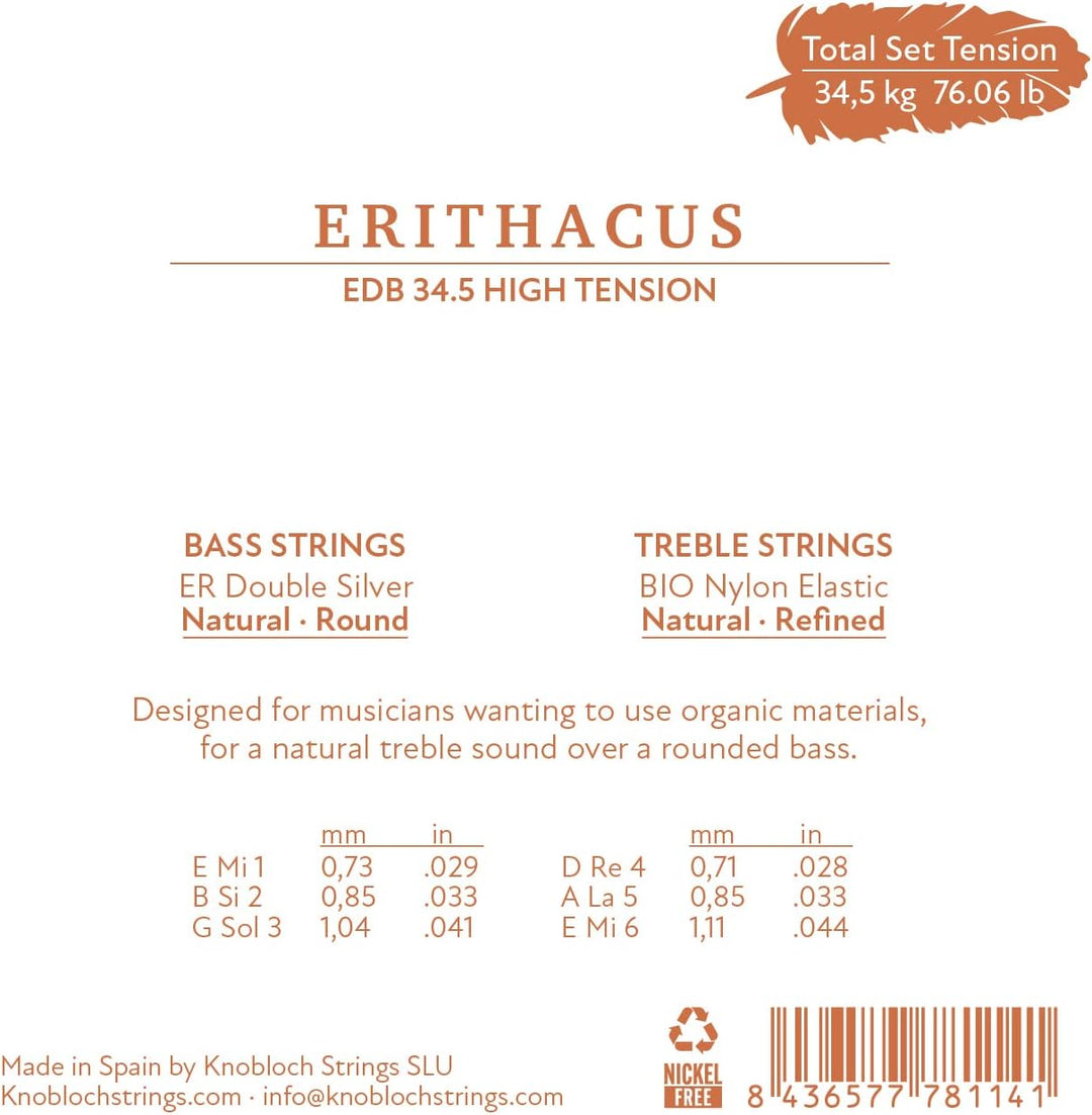 KNOBLOCH STRINGS EDB34.5 - ERITHACUS Double Silver BI High Tension 34.5