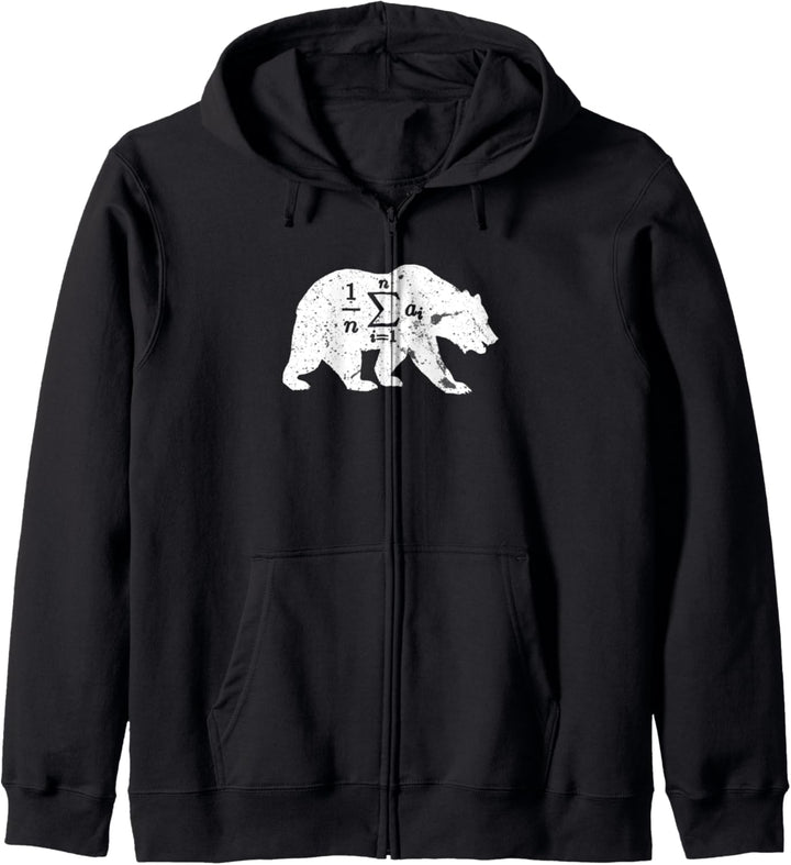 Average Bear Design Funny Mathematics Formula Math Nerd Kapuzenjacke