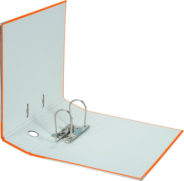 Original Falken 5er Pack PP-Color Kunststoff-Ordner. Made in Germany. 8 cm breit DIN A4 orange Vegan