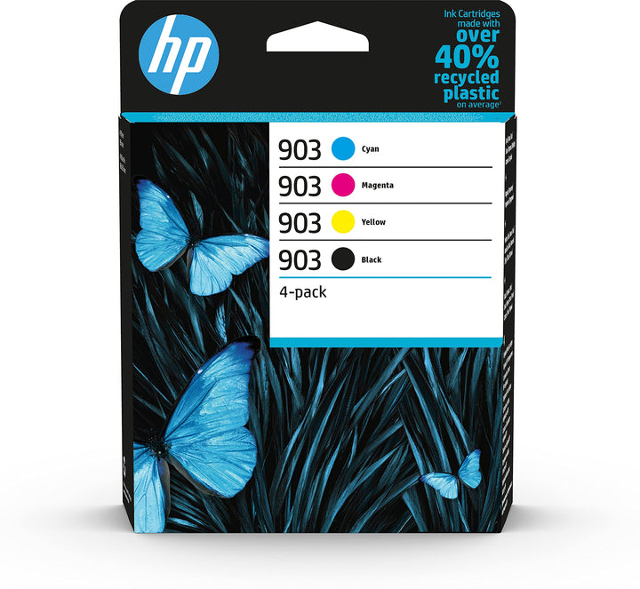 HP 903 Pack de 4 Cartouches d'encre Noir/Cyan/Magenta/Jaune authentiques