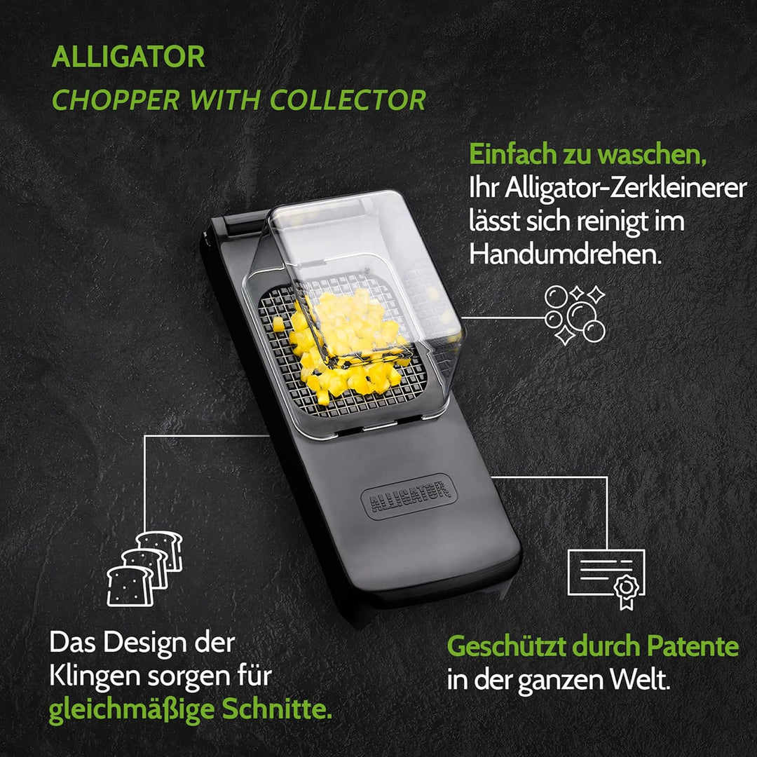 ALLIGATOR 3079 - Multifunktionsschneider Mit Auffangbox - Gemüse- und Zwiebelschneider - 6x6 mm-Klin