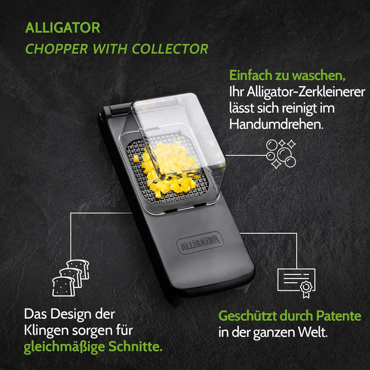 ALLIGATOR 3079 - Multifunktionsschneider Mit Auffangbox - Gemüse- und Zwiebelschneider - 6x6 mm-Klin