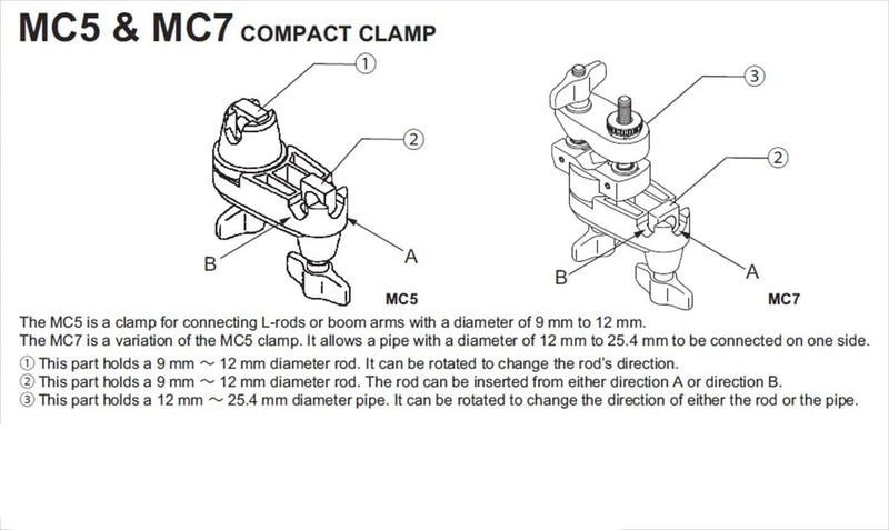 Tama MC7 Compact Rotating Clamp, MC7