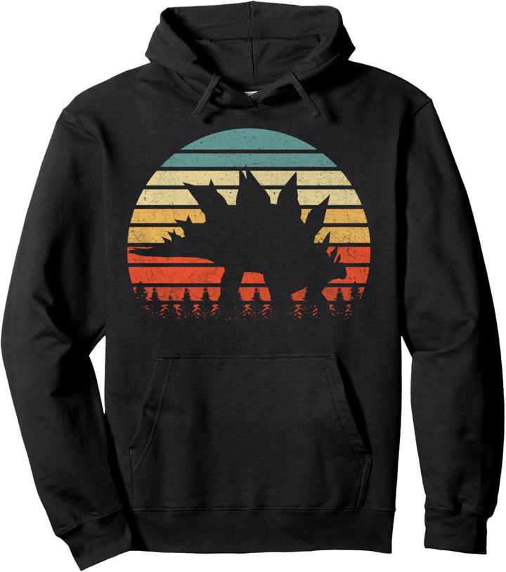 Vintage Stegosaurus Dinosaurus Sonnenuntergang Retro Pullover Hoodie
