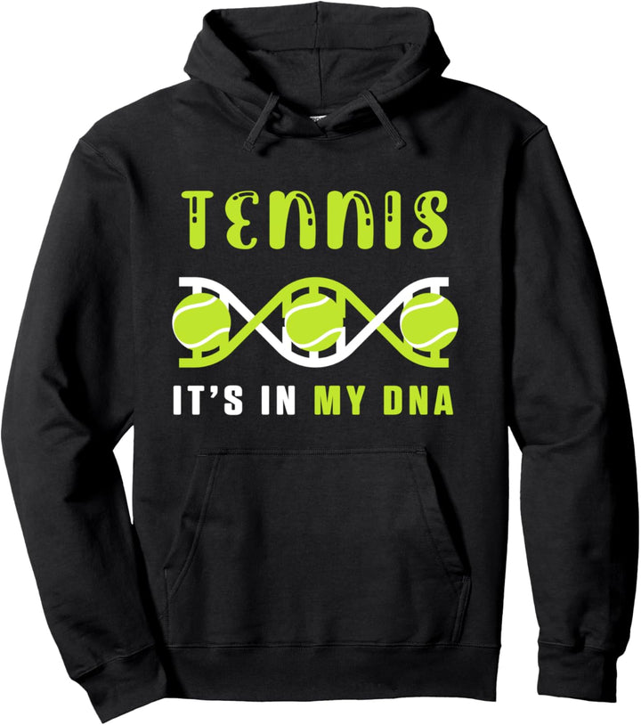 Tennis In Meiner DNA Tennisschläger Tennisspieler Geschenk Pullover Hoodie