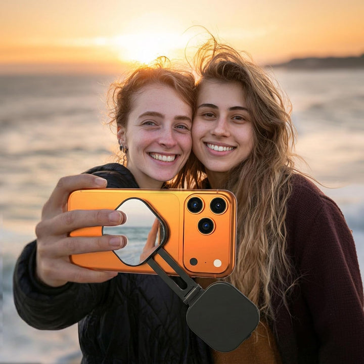 Ringlicht Handy, Magnetische Selfie Licht mit 2900K-7000K 3 Lichtmodi und Verstellbar Helligkeiten,