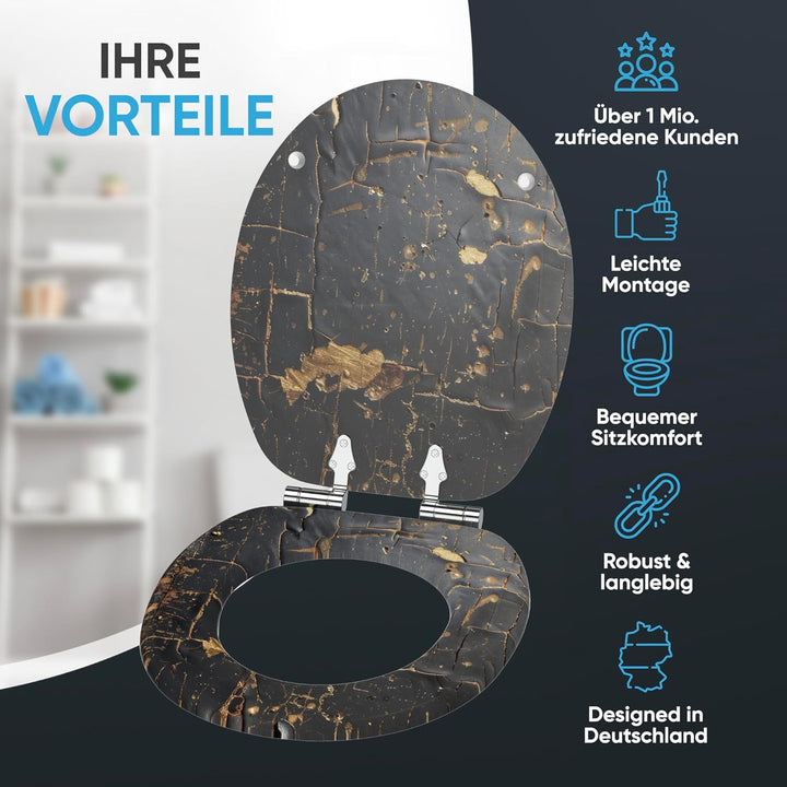 Sanilo WC Sitz mit Absenkautomatik, viele neue Toilettendeckel zur Auswahl, hochwertige Oberfläche,