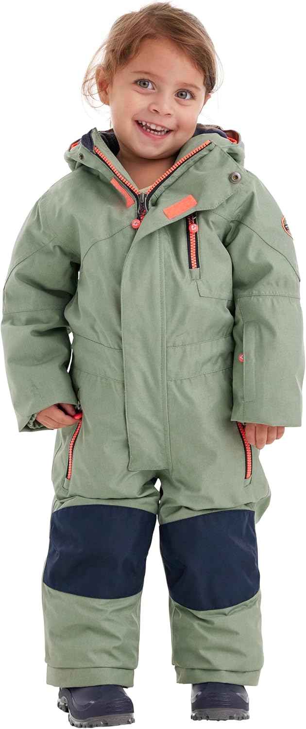 Killtec Kesley Mini Skioverall/Schneeanzug mit Kapuze und Schneefang, hell blaugrün, 86/92