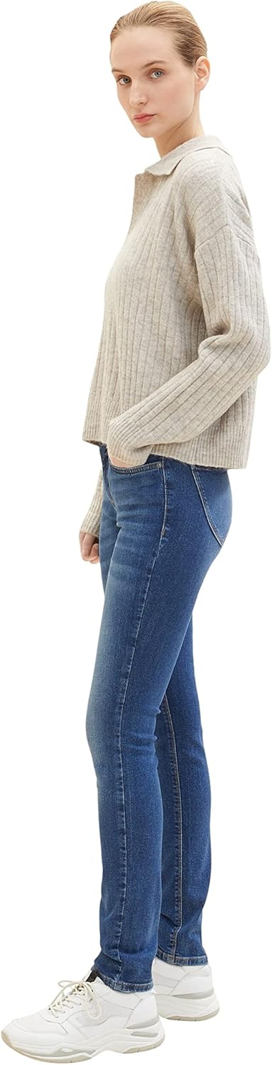 TOM TAILOR Damen Alexa Slim Jeans 26W / 32L 10281 - Mid Stone Wash Denim, 26W / 32L 10281 - Mid Ston