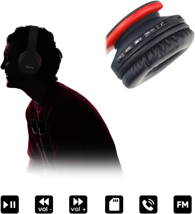 PowerLocus P1 Bluetooth Kopfhörer Kabellos, Wireless 5.0 Bluetooth Kopfhörer Over-Ear, Over Ear Kopf