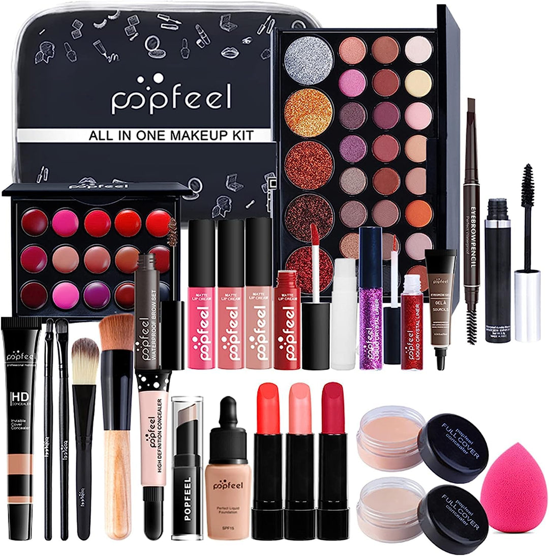 RoseFlower Schminke Set Profi Make Up Set Teenager Mädchen Schminkkoffer Kosmetische Makeup Paletten