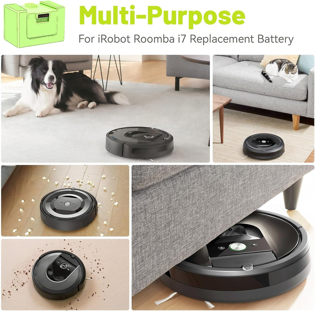5000mAh Li-ion Akku für i7, ASUNCELL 14.4V Ersatzakku für iRobot Roomba e und i Serie i7 / i7+ i4/i4
