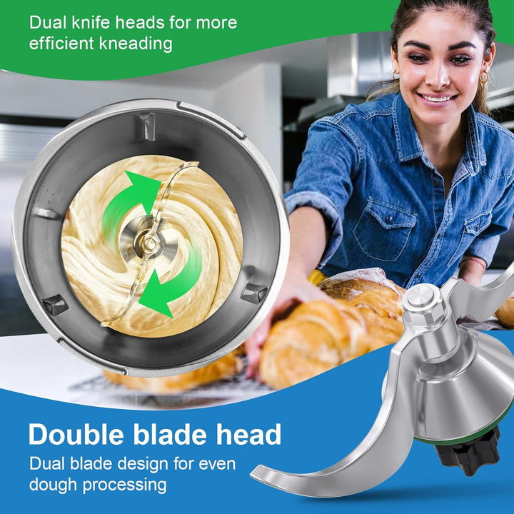 Teigmesser für Thermomix TM6/TM5, Ersatzteile für Thermomix Messer, Edelstahl-Teigmischmesser, Schne