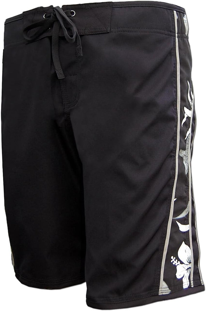 SEESTERN Herren Microstrech Boardshorts Surfshorts Boardshort Badehorts XS-3XL /2343 3XL Schwarz, 3X