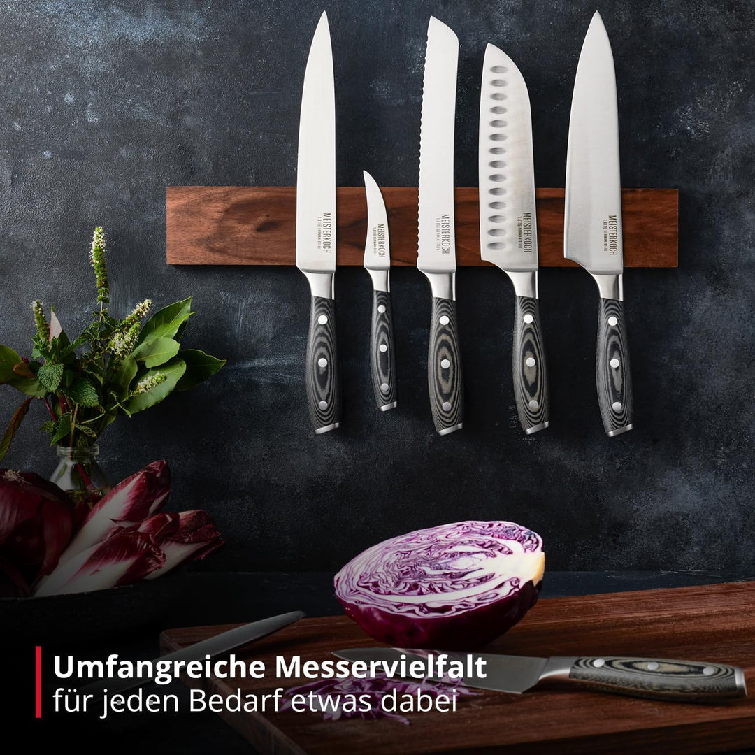 MEISTERKOCH Santokumesser Messer Küchenmesser | 17,5 cm Klinge aus rostfreiem deutschen Edelstahl |