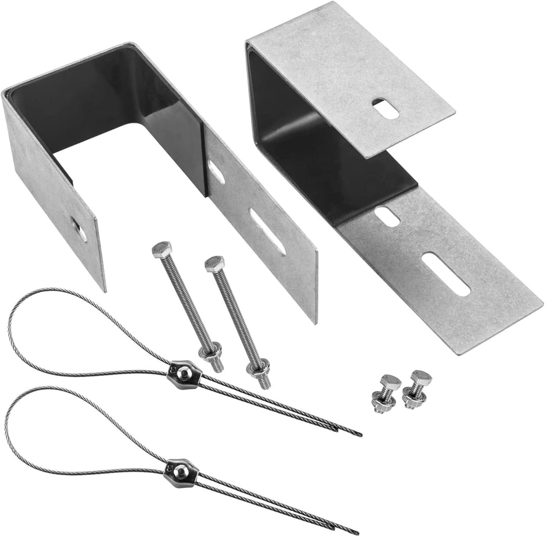 Avoltik Balkonkraftwerk Halterung eckige Haken 2 Stück I robuste Balkonkraftwerk Befestigung aus ros