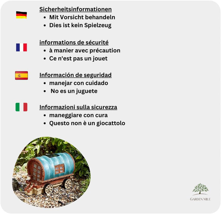 Garten Mile® beleuchtetes Feenhaus für draussen, solarbetrieben, Solarlicht, Pilz, Gartenzwerg, Feen