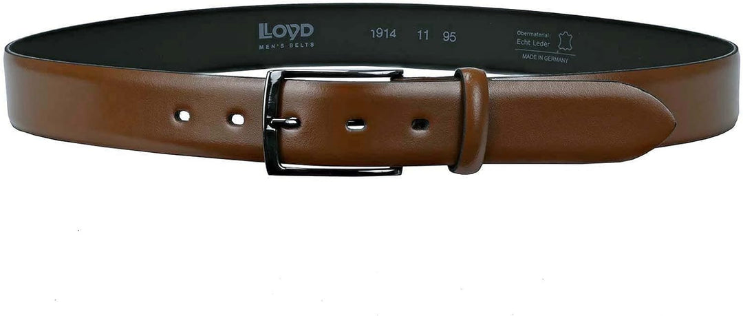 LLOYD-Herren-Ledergürtel 35 mm dkl.Schliesse Cognac 85, Cognac 85