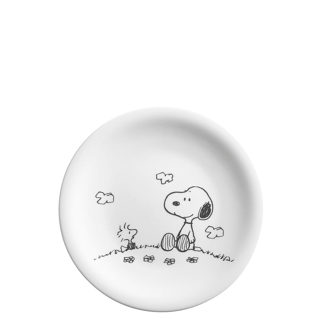 KAHLA 323460A50983CP Peanuts Frühstücksteller 21,5 cm Peanuts Flower | weisser Vorspeisenteller mit