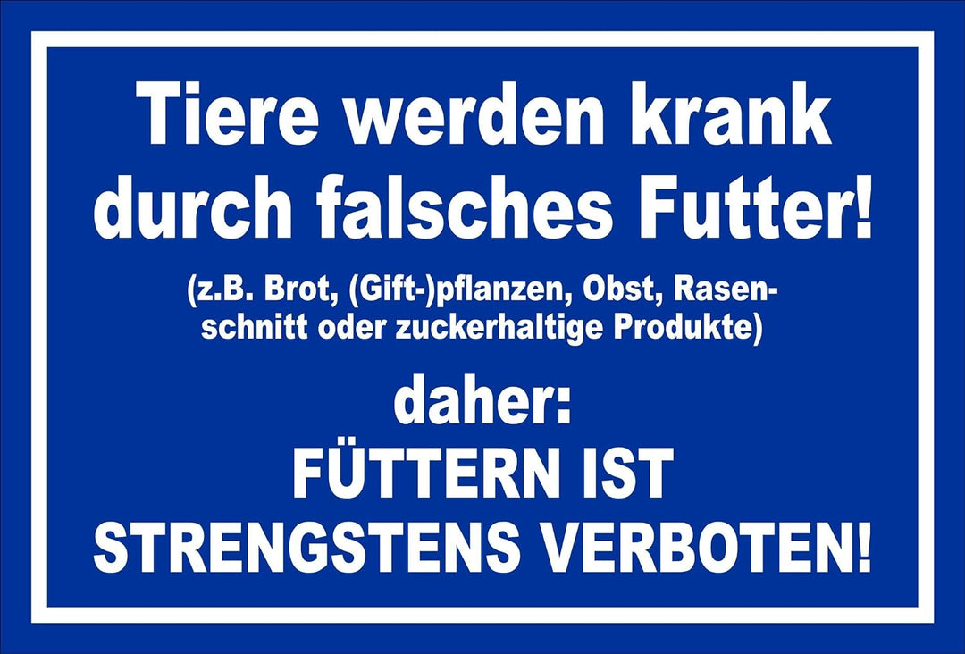 Melis Folienwerkstatt Schild - Tiere Werden krank - 60x40cm | 3mm Aluverbund – S00039-016-F -20 Vari