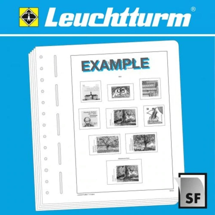 Leuchtturm Vordruckblätter Bundesrepublik Deutschland 1990-1994 mit SF-Schutztasche | Sammelblätter