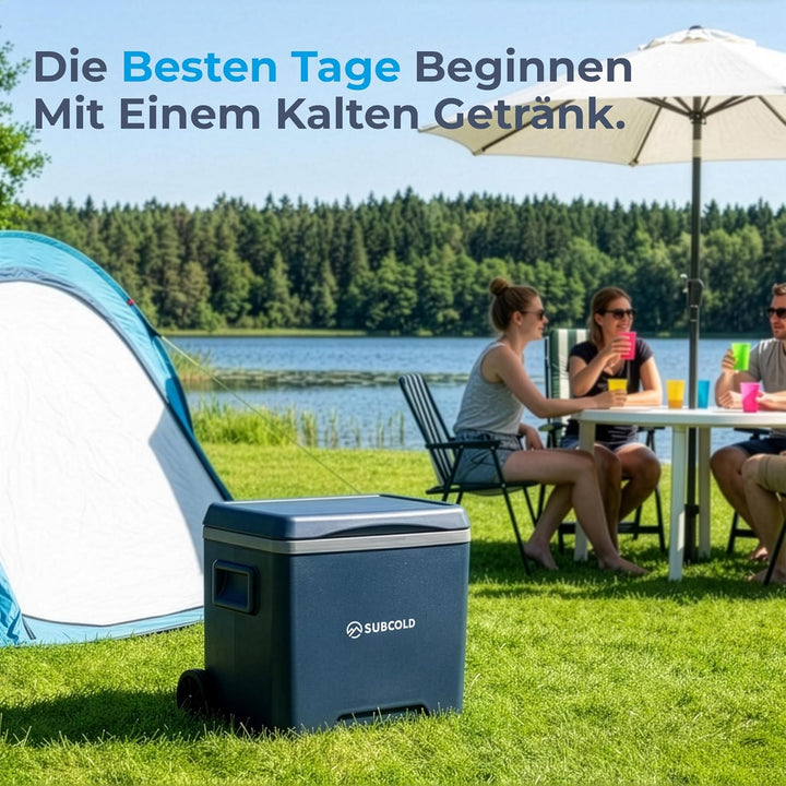 Subcold Kühlbox mit 2 Kühlakkus - Leichte isolierte Kühlbox | Isolierte Kühlbox für Reisen, Auto, Pi