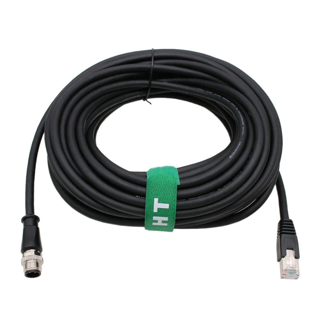 Abgeschirmtes wasserdichtes M12-Ethernet-Kabel, 4-polig, D-Code auf RJ45, Cat6, Ethernet-Kabel, Indu