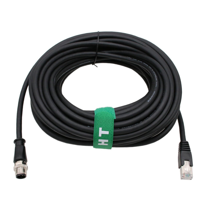 Abgeschirmtes wasserdichtes M12-Ethernet-Kabel, 4-polig, D-Code auf RJ45, Cat6, Ethernet-Kabel, Indu